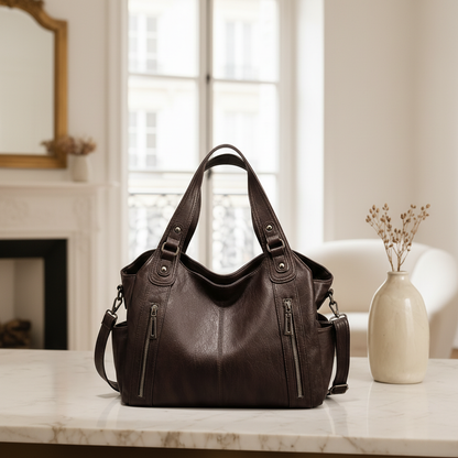 Sac cuir marron - intérieur parisien